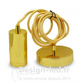 Suspension métal E27 cylindre or & câble de 2ml Vision-El 5023 37,30 € -30%