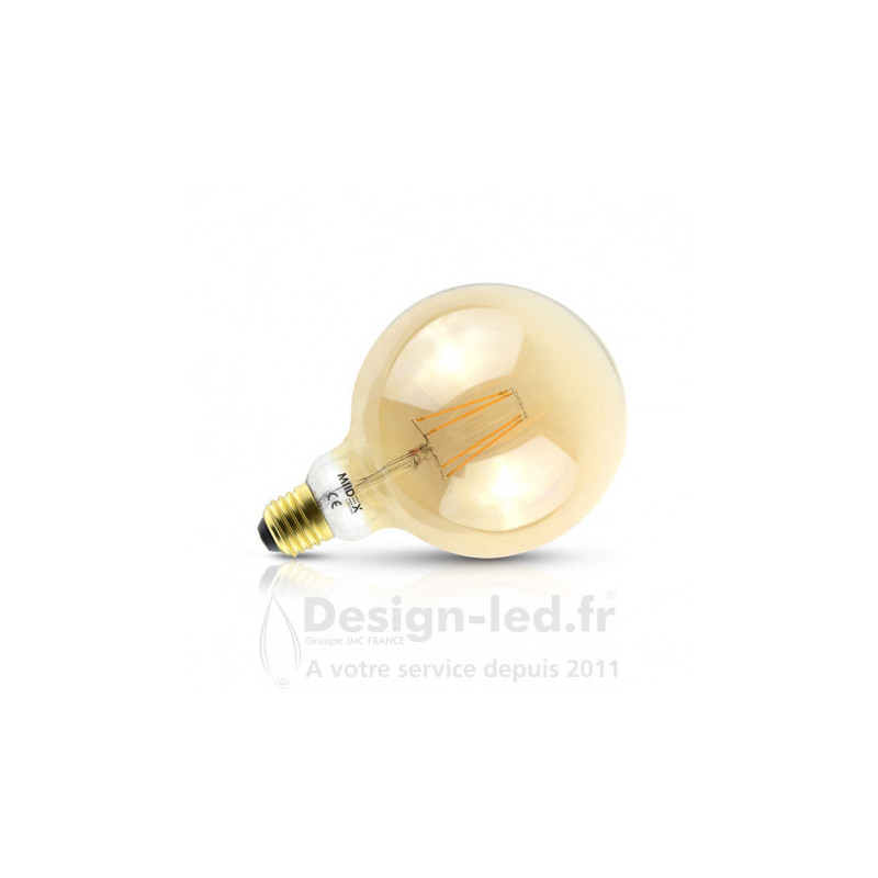 Ampoule E27 G125 led filament dimm. 8w 2700k - miidex - 71582 13,60 €